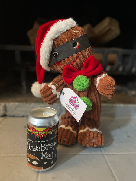 Ninjabread Man Hand Poured Candle