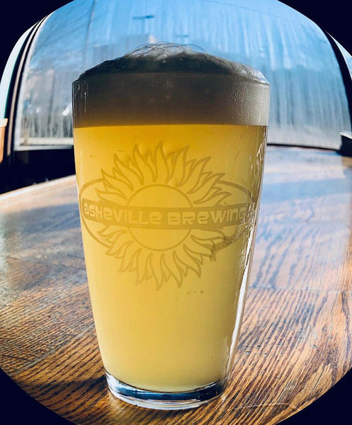 Etched Sun Logo Pint Glass